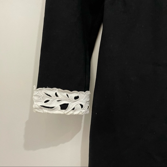 TED BAKER 'Currie' Lace Detail Knit Tunic Dress In Black 3 - Picture 4 of 12